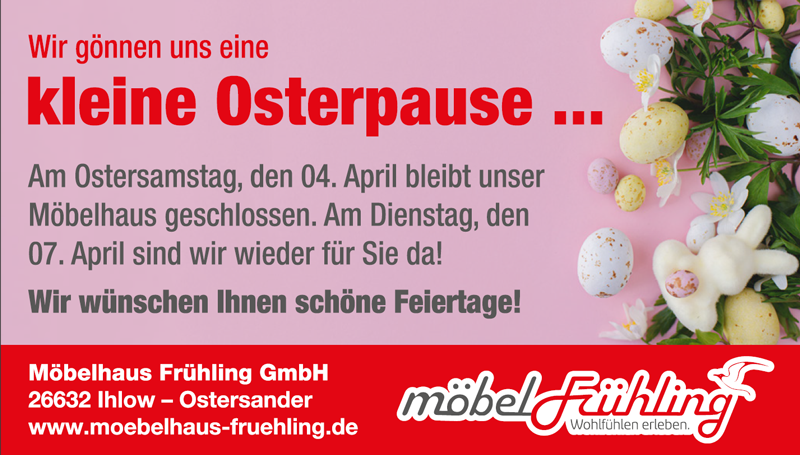 Möbel Frühling | Öffnungszeiten Ostern